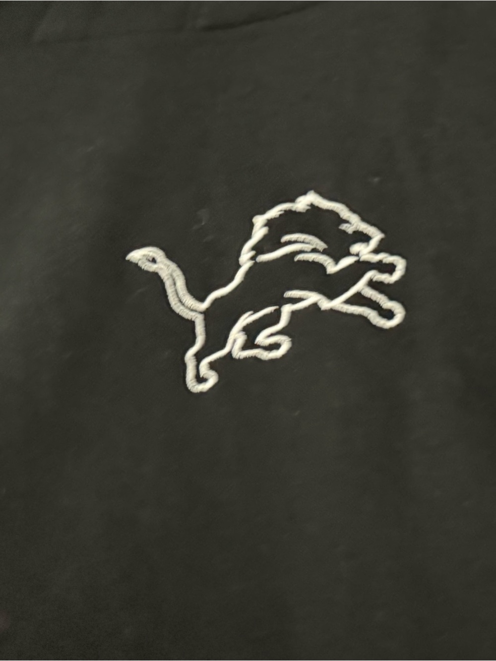 Team apparel size 2 XL black men’s Embroidered Lion. NFL brand nwt